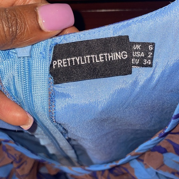 PLT Blue Abstract Print Bodycon Dress 💙 - Picture 4 of 7